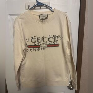Gucci Cream Graphic Men's Crewneck Sweater